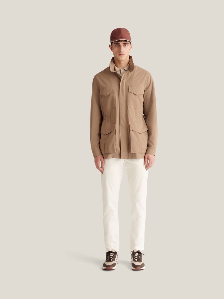 Peckham Rye Brown Hidden Hood Safari Jacket - Image 2 of 8 Peckham Rye Brown Hidden Hood Safari Jacket - Image 2 of 8