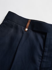 Peckham Rye Blue Contemporary Linen Mix Tailor Shorts - Image 3 of 5