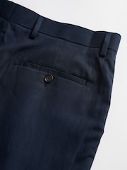 Peckham Rye Blue Contemporary Linen Mix Tailor Shorts - Image 4 of 5