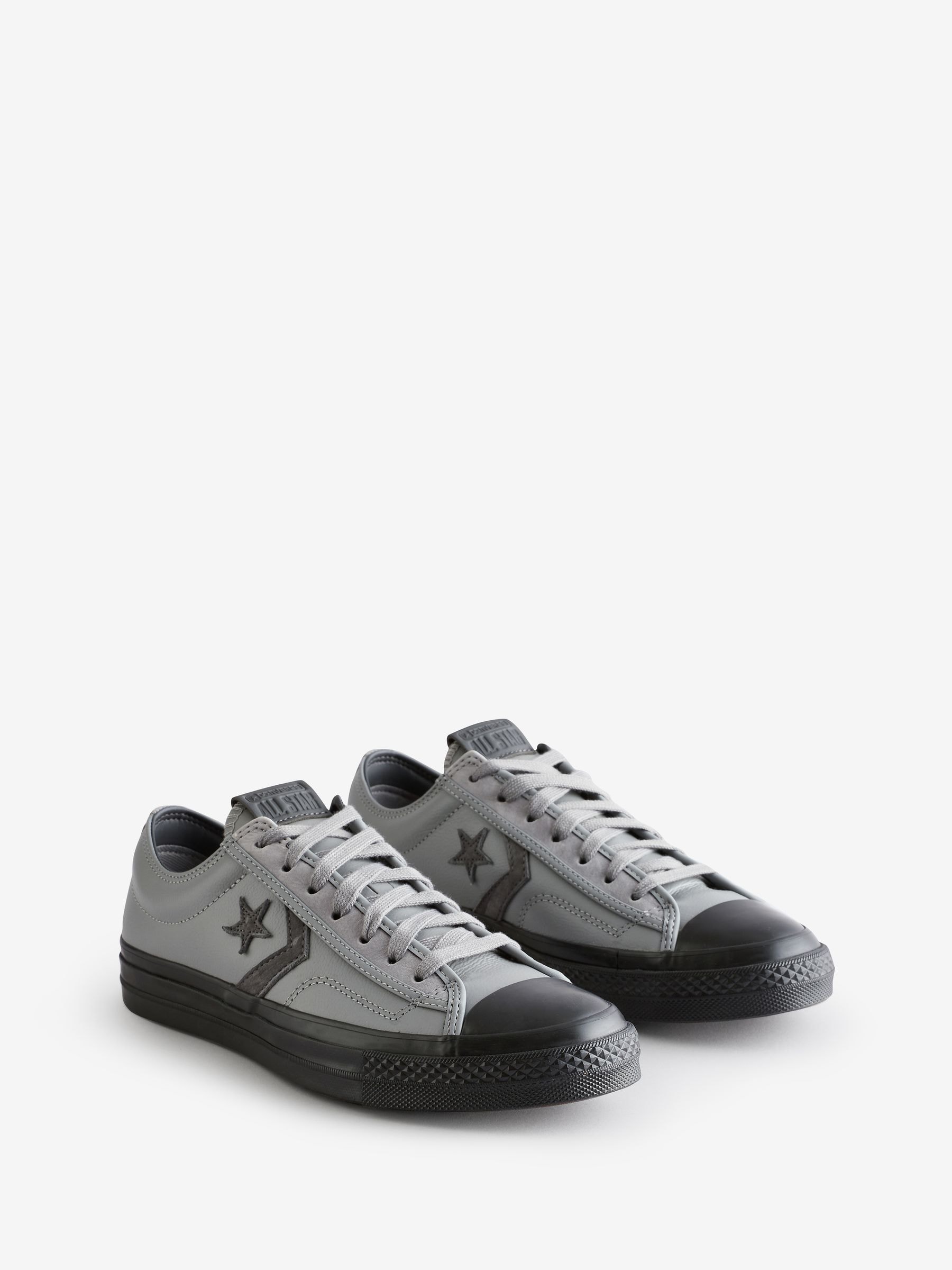 Buy Converse Grey/Black Star Player 76 Low Trainers from