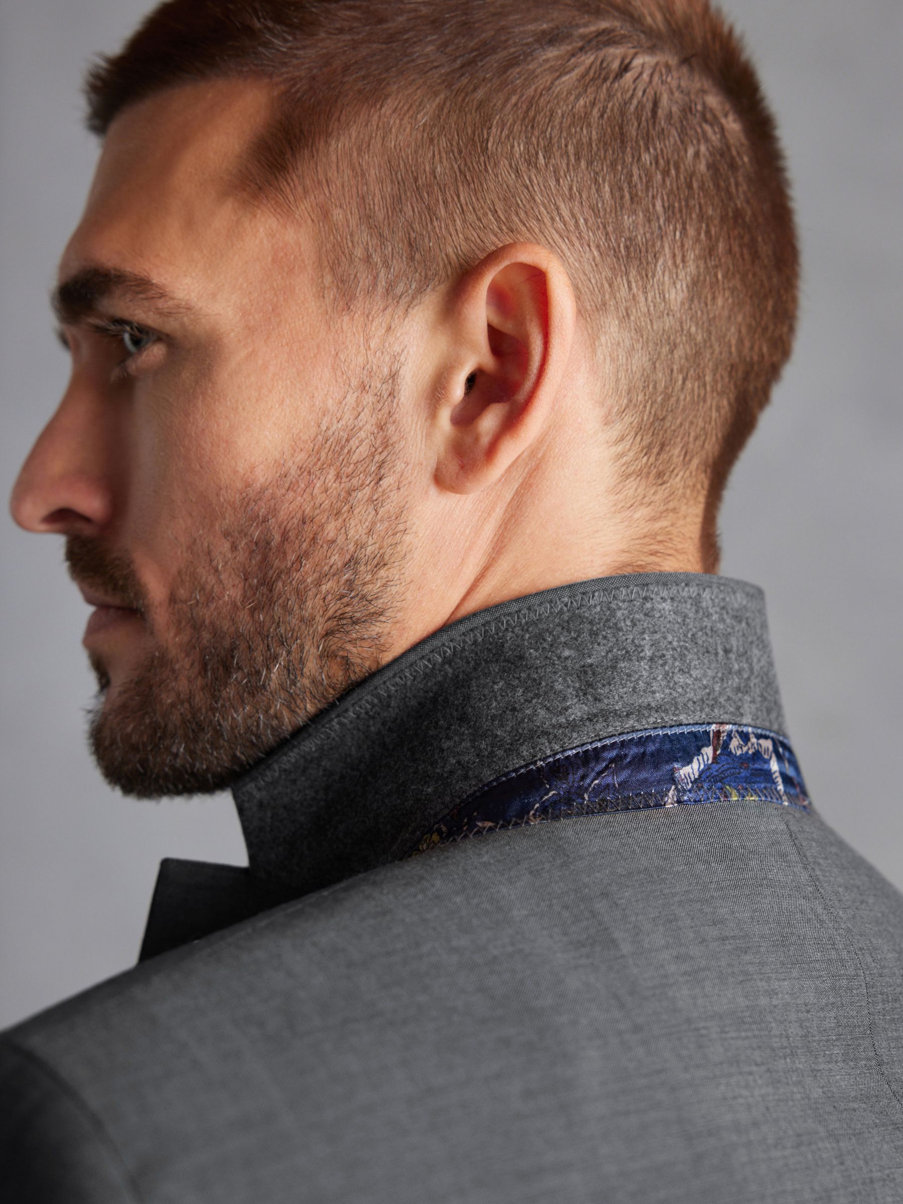 Buy Charcoal Grey Slim Signature Tollegno Italian Wool Suit