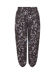 Yours Curve Brown Limited Leopard Print Balloon Trousers - Image 5 of 6