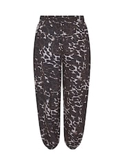 Yours Curve Brown Limited Leopard Print Balloon Trousers - Image 6 of 6