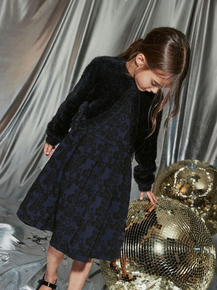 Black Fluffy Shrug Cardigan (12mths-16yrs) - Image 1 of 6