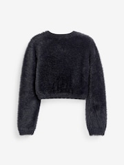 Black Fluffy Shrug Cardigan (12mths-16yrs) - Image 6 of 6