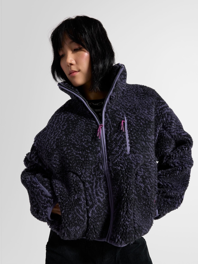 Converse Jacke aus Sherpa-Fleece mit Reißverschluss - Bild 1 von 8