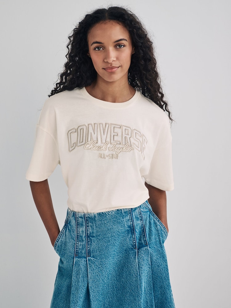 Converse Oversizes Retro Chuck 100% Cotton T-Shirt - Image 1 of 7