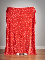 Catherine Lansfield Teddy Christmas Nutcracker Cosy and Warm Fleece Throw - صورة 5 من 5