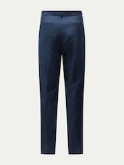 Peckham Rye Blue Contemporary Linen Blend Tailor Trousers - Image 2 of 5