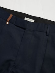 Peckham Rye Blue Contemporary Linen Blend Tailor Trousers - Image 3 of 5