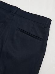 Peckham Rye Blue Contemporary Linen Blend Tailor Trousers - Image 4 of 5
