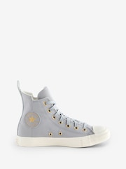 Converse Grey/Ecru Chuck Taylor All Star High Top Trainers - Image 1 of 9