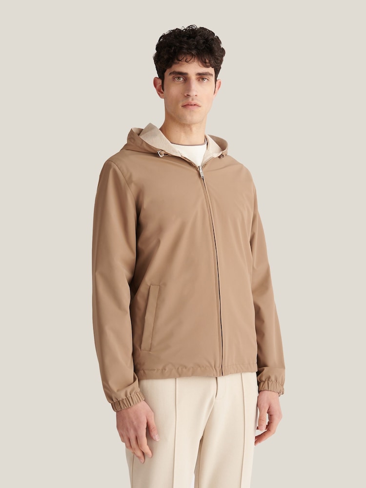 Peckham Rye Brown Light Padded Hood Jacket - Image 1 of 6 Peckham Rye Brown Light Padded Hood Jacket - Image 1 of 6