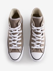 Converse Taupe Brown Chuck Taylor All Star High Top Trainers - Image 5 of 9