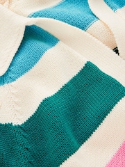 Boden Cream Stripe Lucy Cotton Henley Jumper - Image 2 of 2