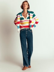 Listra creme - Boden Lucy Cotton Henleys camisola - Imagem 3 de 6