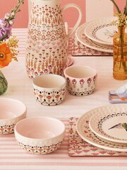Cath Kidston Set of 4 Cream Painted Table Ceramic Ramekins - Image 1 of 3