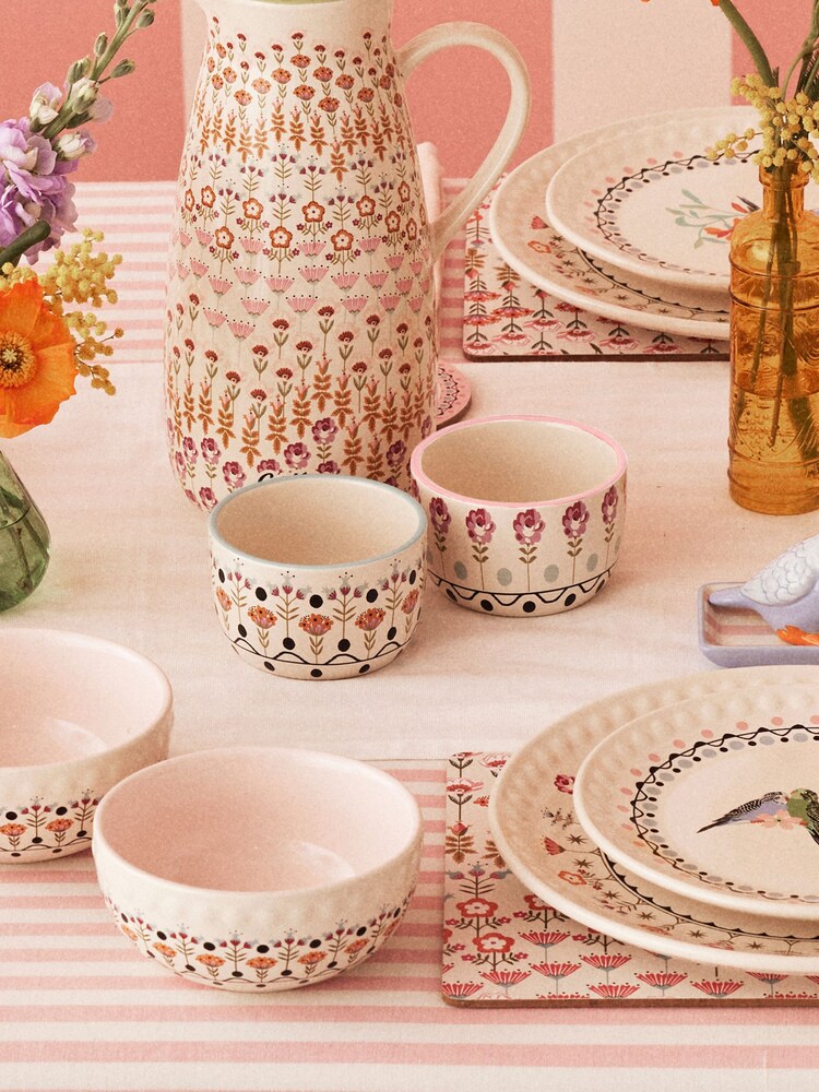Cath Kidston Set of 4 Cream Painted Table Ceramic Ramekins - Image 1 of 3