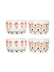 Cath Kidston Set of 4 Cream Painted Table Ceramic Ramekins - Image 2 of 3