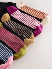 Burgundy Red/Cream Stripe - Socken mit Fußbett, 5er-Pack - Bild 8 von 8