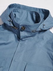 Peckham Rye Blue Hidden Hood Field Jacket - Image 7 of 9