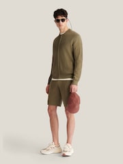 Peckham Rye Green Knitted Bomber Zip Up Jacket - Image 3 of 10