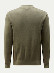 Peckham Rye Green Knitted Bomber Zip Up Jacket - Image 7 of 10