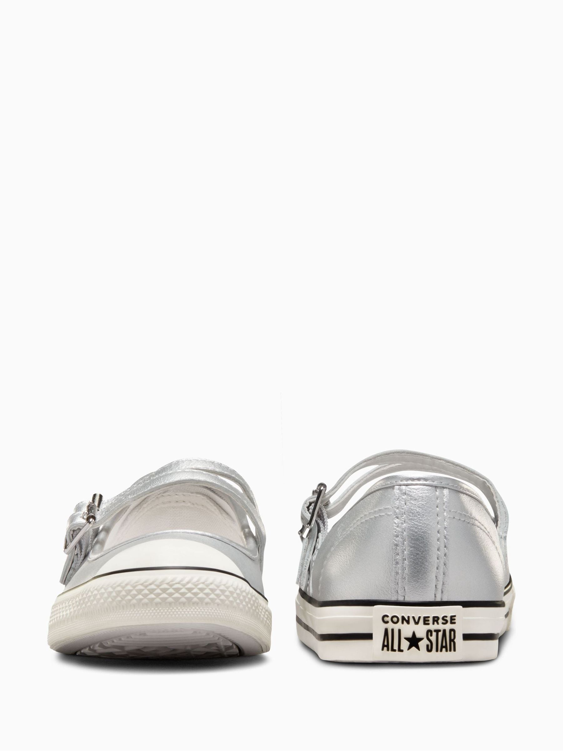 Converse silver sneakers discount