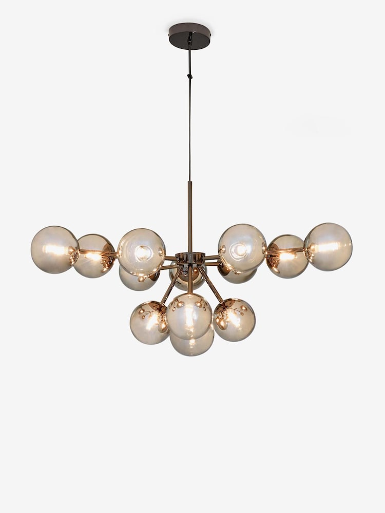 Black Chrome Nero 13 Light Pendant Ceiling Light - Image 1 of 5