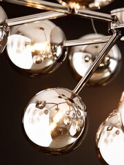 Black Chrome Nero 13 Light Pendant Ceiling Light - Image 3 of 5