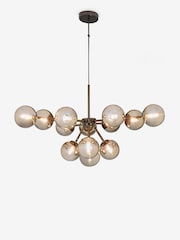 Black Chrome Nero 13 Light Pendant Ceiling Light - Image 4 of 5