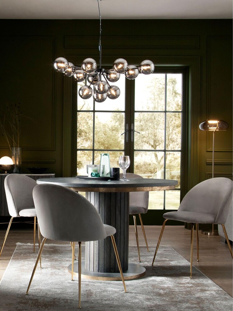 Black Chrome Nero 13 Light Pendant Ceiling Light - Image 5 of 5