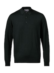 Charles Tyrwhitt Green Pure Merino Polo Neck Jumper - Image 4 of 5
