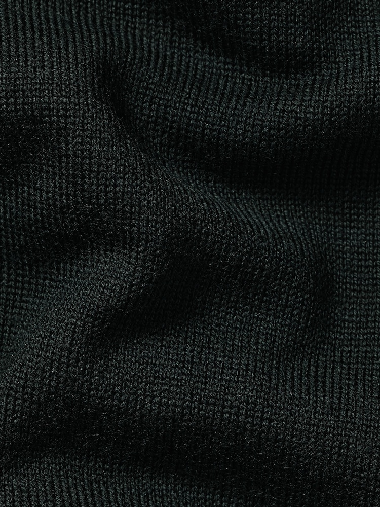 Charles Tyrwhitt Green Pure Merino Polo Neck Jumper - Image 5 of 5