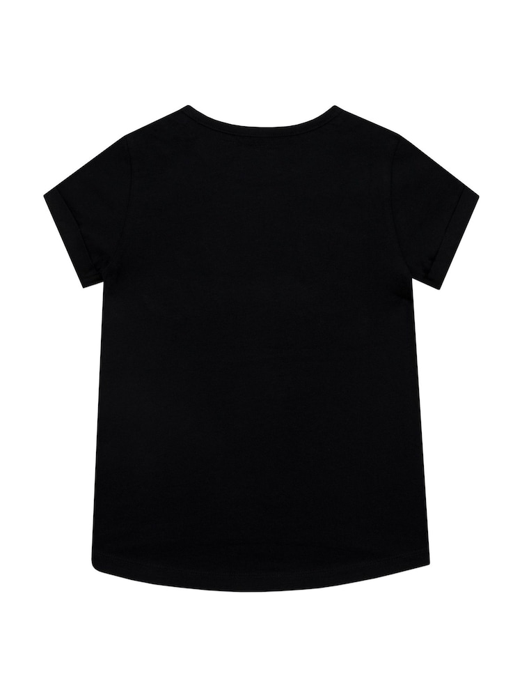 Character Black 100% Cotton Short Sleeve T-Shirt - Image 2 of 6 Character Black 100% Cotton Short Sleeve T-Shirt - Image 2 of 6