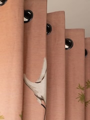 Rockett St George Pink Eyelet Cranes Curtains - Image 3 of 4