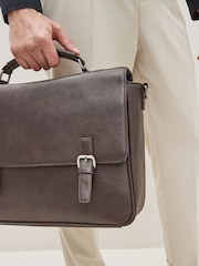 Brown Briefcase Messenger Bag - Image 3 of 8