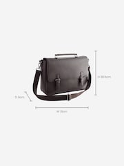 Brown Briefcase Messenger Bag - Image 5 of 8