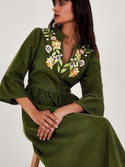 Monsoon Cord-Kleid mit Blumenstickerei - Bild 3 von 5
