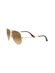 Ray-Ban Gold Aviator Large Metal Sunglasses - Image 10 of 12