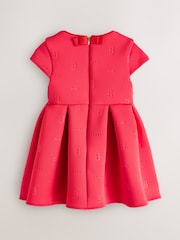 Baker by Ted Baker Red 3D Corsage Embossed Scuba Dress - Image 6 of 9