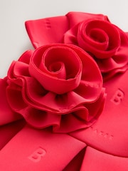 Baker by Ted Baker Red 3D Corsage Embossed Scuba Dress - Image 7 of 9