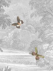 Woodchip & Magnolia Grey Land of Milk & Honey Butterflies Wallpaper - Image 3 of 3