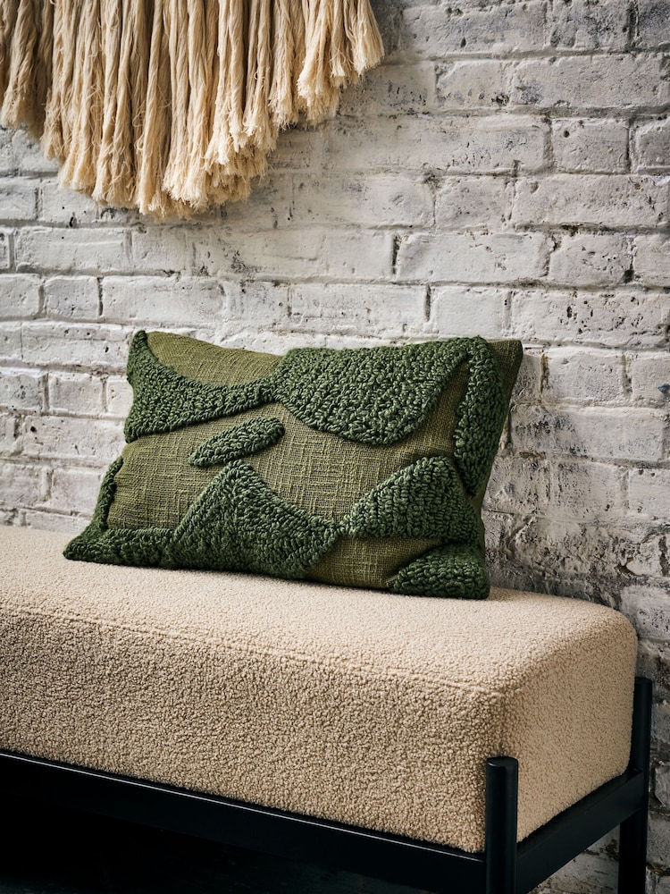 French Connection Olive Tangelo Tufted Cushion - Image 1 of 4