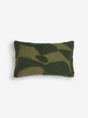 French Connection Olive Tangelo Tufted Cushion - Image 3 of 4