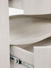 White Nomad Curve 2 Drawer with Shelf Bedside Table - Image 12 of 12