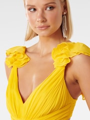 Forever New Yellow Selena Ruffle Shoulder Maxi Dress - Image 4 of 4