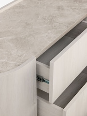White Nomad Curve 6 Drawer Wide Chest - Image 11 of 12