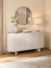 White Nomad Curve 6 Drawer Wide Chest - Image 2 of 12