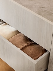 White Nomad Curve 6 Drawer Wide Chest - Image 5 of 12